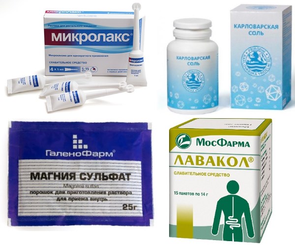 Виды слабительных препаратов