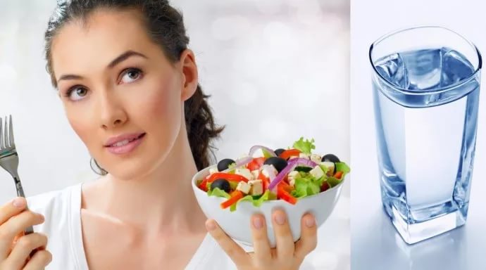 Пищу нужно запивать водой