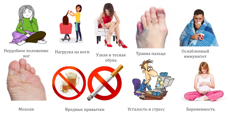 Частые причины онемения пальцев ног