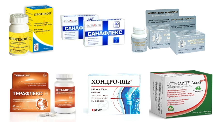 Препараты с Глюкозамином и Хондроитином Препараты с Глюкозамином и Хондроитином