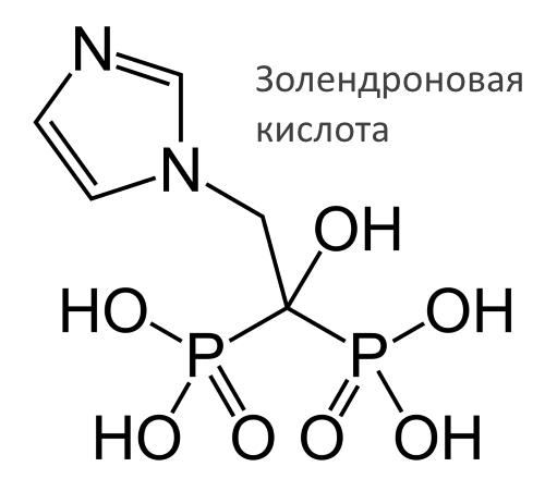 Золендроновая кислота — активное вещество Золендроновая кислота — активное вещество