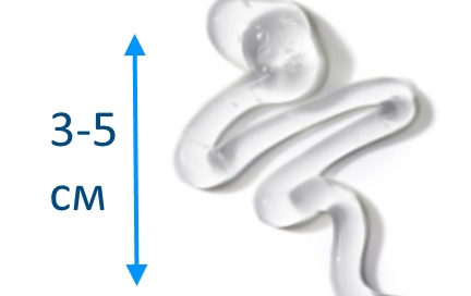 Разовое количество геля