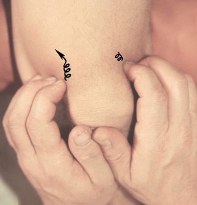 Массаж связок колена