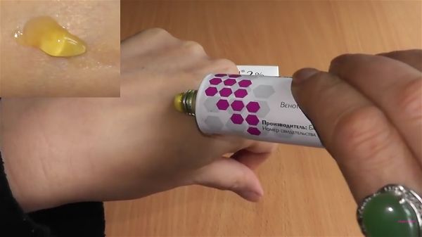 Нанесение Троксерутина