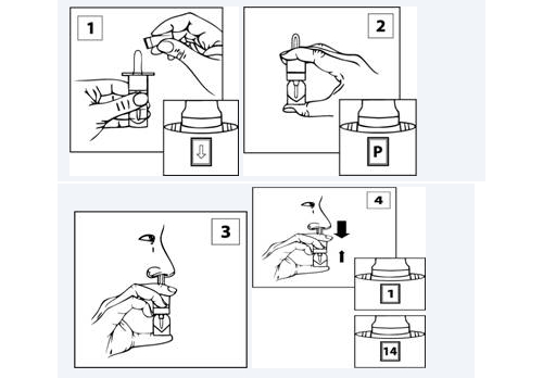 Назальное применение спрея Назальное применение спрея