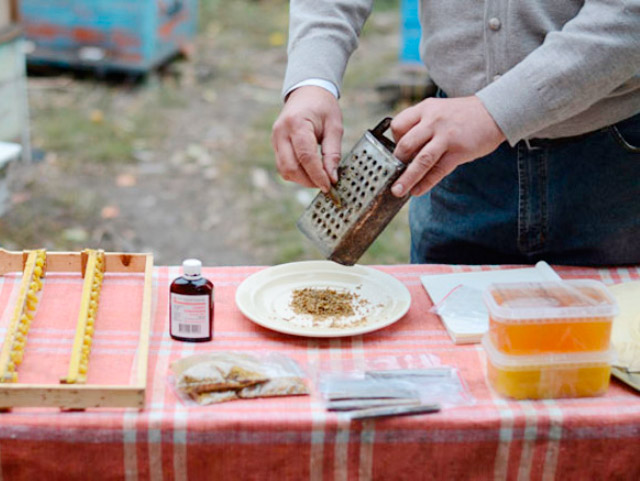 Подготовка прополиса для компресса Подготовка прополиса для компресса