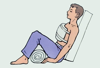 Положение при ушибе груди Положение при ушибе груди