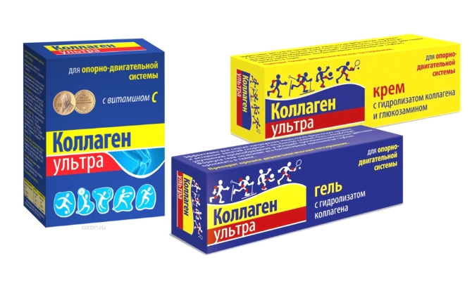 Порошок, крем и гель Коллаген Ультра
