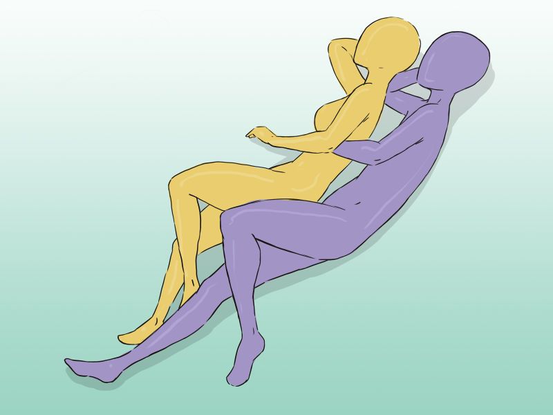 Позиция на боку для снижения нагрузки Позиция на боку для снижения нагрузки