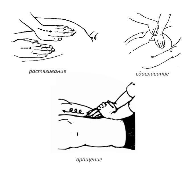 Общие приемы массажа Общие приемы массажа