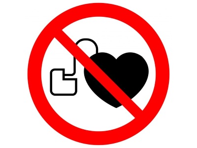 Противопоказание при ношении кардиостимулятора Противопоказание при ношении кардиостимулятора