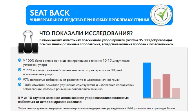 Исследования упора Seat back Исследования упора Seat back
