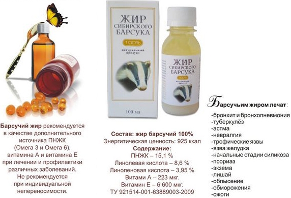 Состав и польза барсучьего жира Состав и польза барсучьего жира