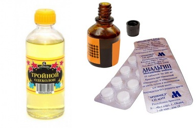Тройной одеколон с йодом и анальгином Тройной одеколон с йодом и анальгином