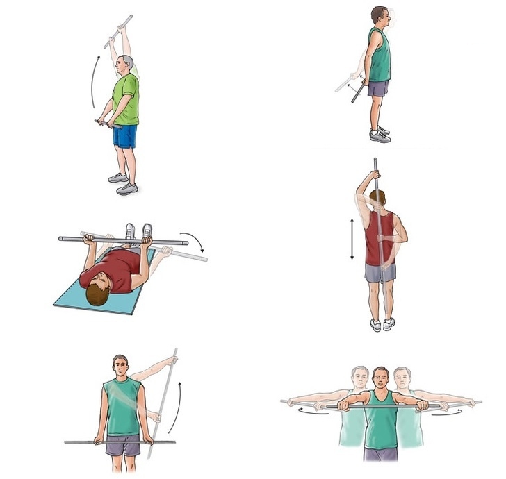 Упражнения с палкой для восстановления ключицы Упражнения с палкой для восстановления ключицы