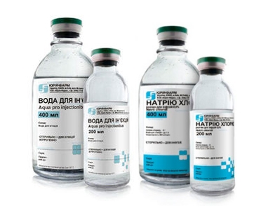 Вода и фирзраствор для инъекций