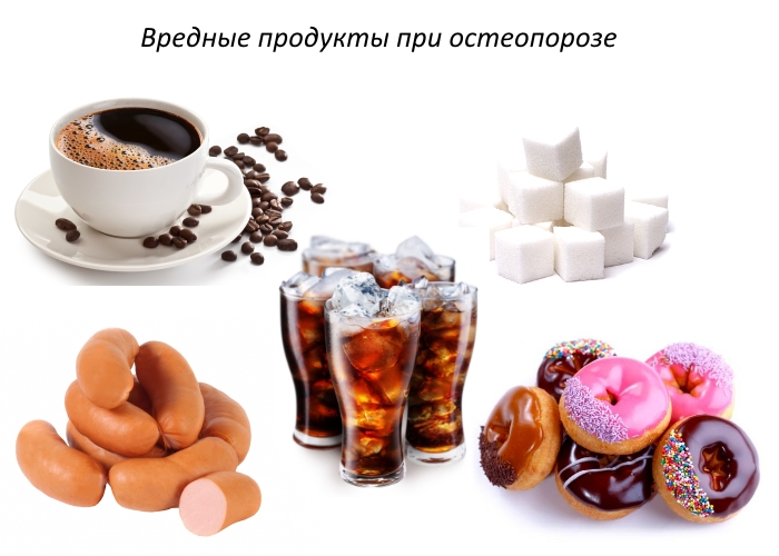 Вредные продукты при остеопорозе Вредные продукты при остеопорозе